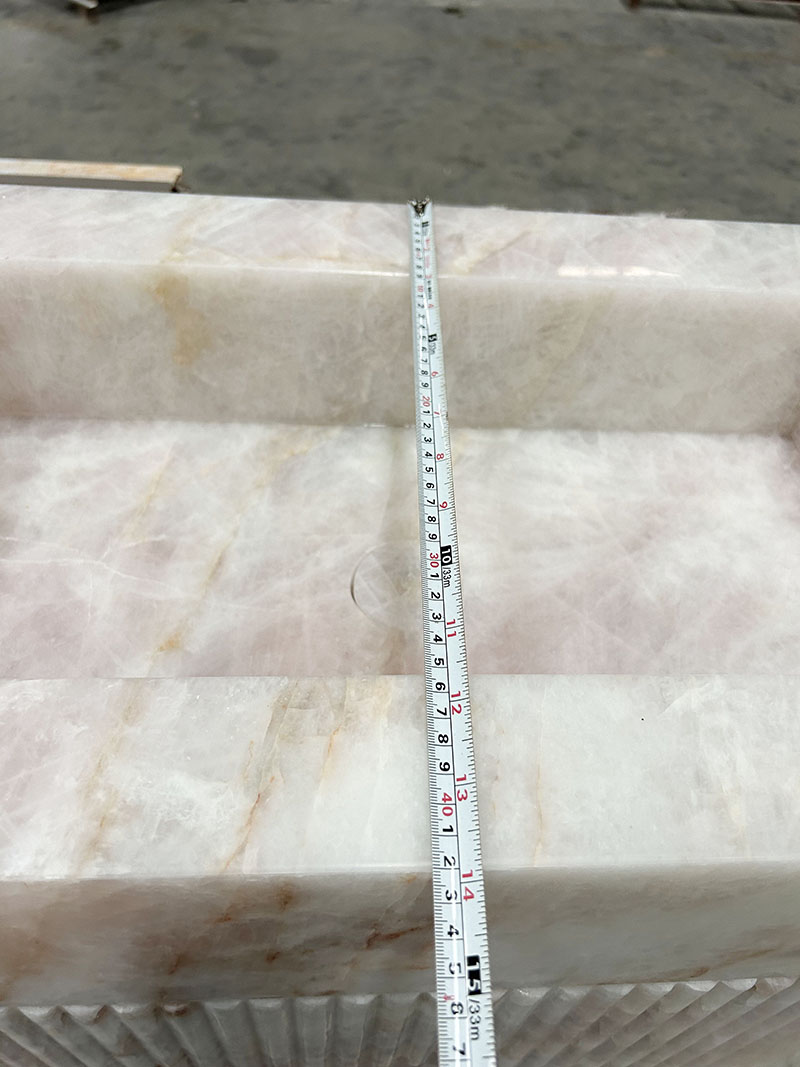 pink crystal quartzite pedestal washbasin pink crystal quartzite pedestal washbasin