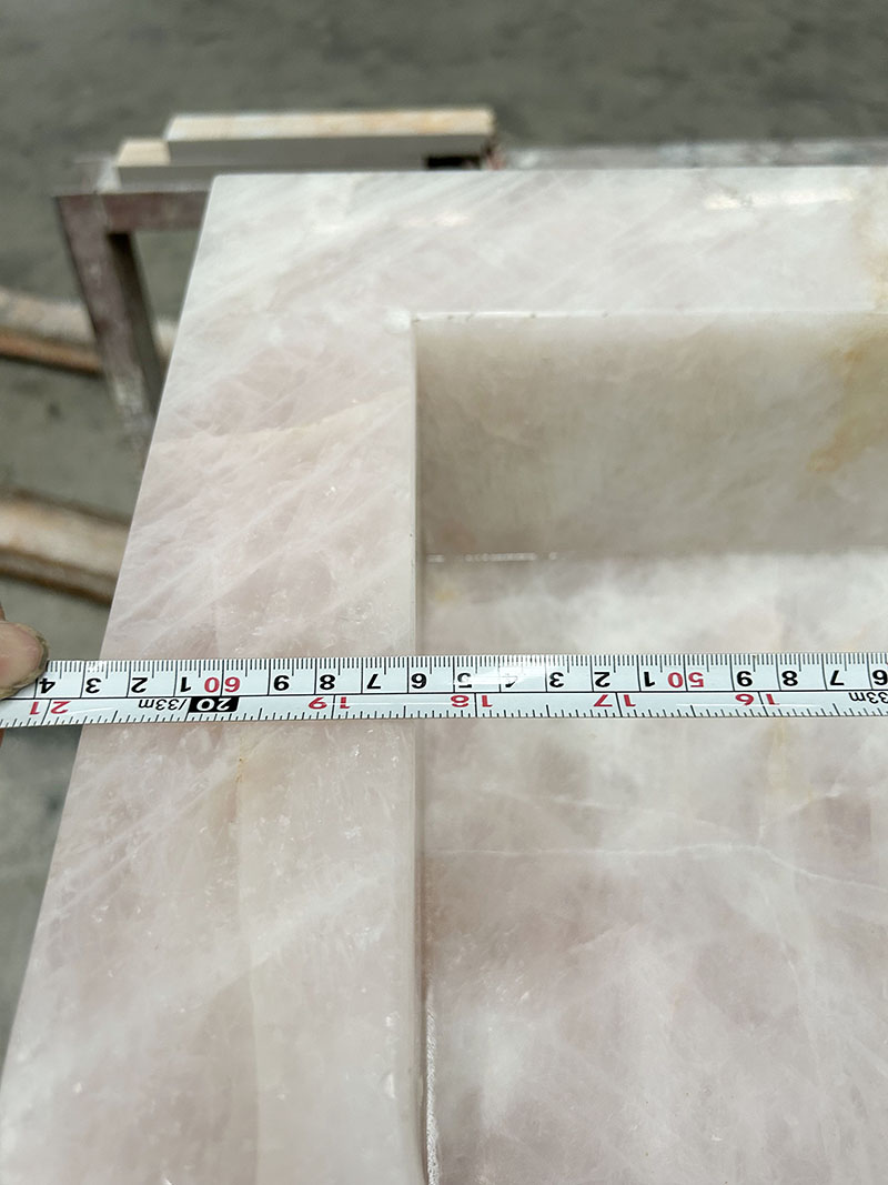 pink crystal quartzite pedestal washbasin pink crystal quartzite pedestal washbasin