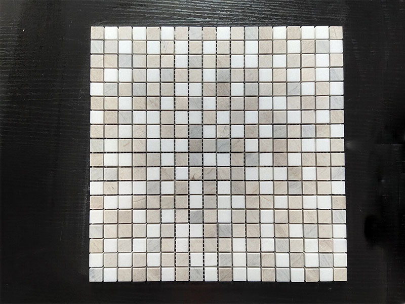 Mixed mini square marble mosaic tiles